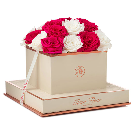 Montagé Square White and Fuchsia