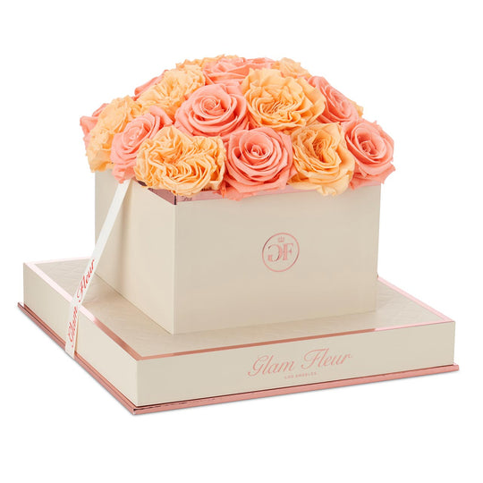 Montagé Square Van Gogh Peach and Coral Peach