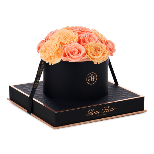 Noir Round Van Gogh Peach and Coral Peach