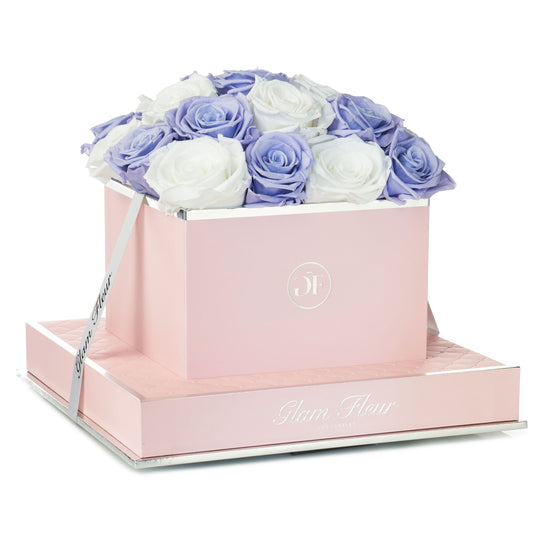 Rosé Square White and Lavender
