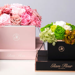 Fusion Arrangements With Preserved Hydrangeas