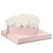 Rosé Heart Glow White Preserved Roses