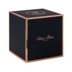 Noir Chic Metallic Silver and Glow Lavender Preserved Roses