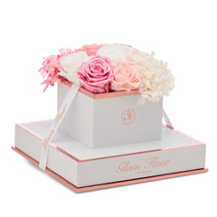 Blanche Chic Pink Ivory Fusion Preserved Flowers