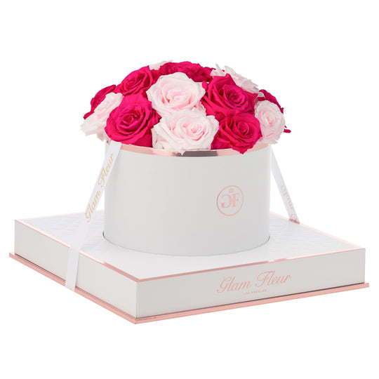 Blanche Round Baby Pink and Fuchsia