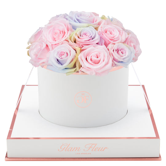 Blanche Round Candy Rainbow and Baby Pink