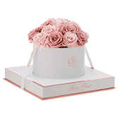 Blanche Round Classic Pink and Blush Preserved Roses
