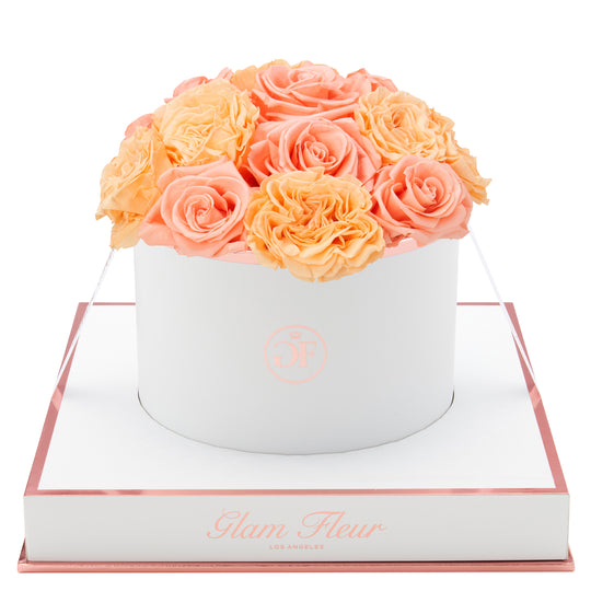 Blanche Round Van Gogh Peach and Coral Peach