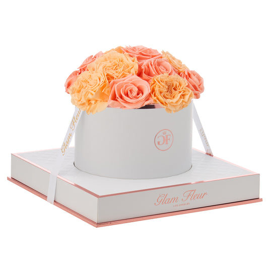 Blanche Round Van Gogh Peach and Coral Peach