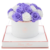 Blanche Round Violet and White