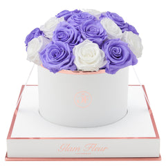 Blanche Round Violet and White