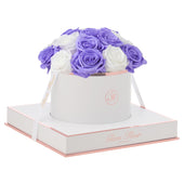 Blanche Round Violet and White