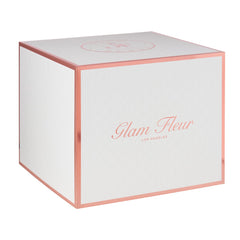 Blanche Square Candy Rainbow and Baby Pink Preserved Roses