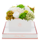 Blanche Square Green Fusion Preserved Flowers