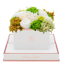 Blanche Square Green Fusion Preserved Flowers