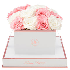 Blanche Square Ivory and Light Pink