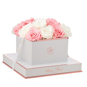 Blanche Square Ivory and Light Pink