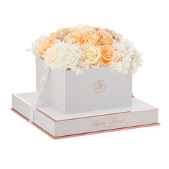 Blanche Square Peach Creme Fusion Preserved Flowers