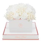 Blanche Square White Fusion Preserved Flowers