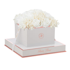 Blanche Square White Fusion Preserved Flowers