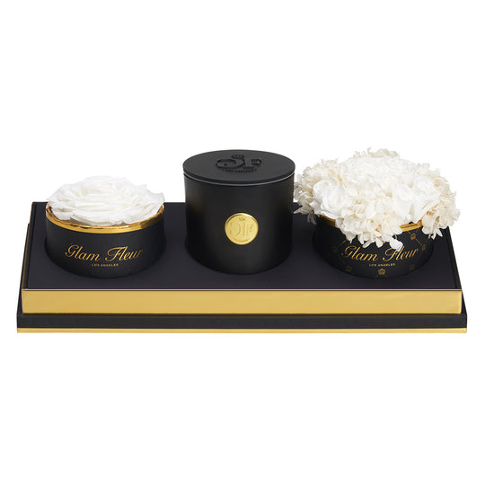 Noir Glam Trio White