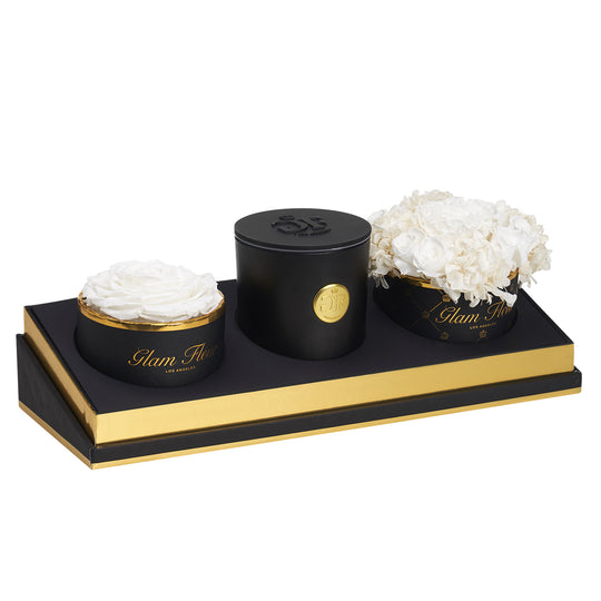 Noir Glam Trio White