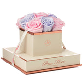 Montagé Chic Glow Lavender and Glow Pink Preserved Roses