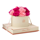 Montagé Round Fuchsia and Light Pink Preserved Roses