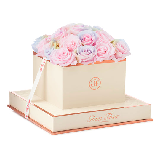 Montagé Square Candy Rainbow and Baby Pink