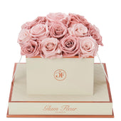 Montagé Square Classic Pink and Blush Preserved Roses