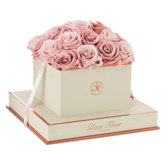 Montagé Square Classic Pink and Blush Preserved Roses