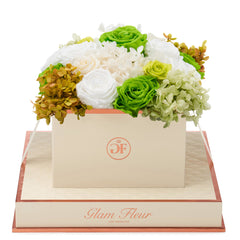 Montagé Square Green Fusion Preserved Flowers