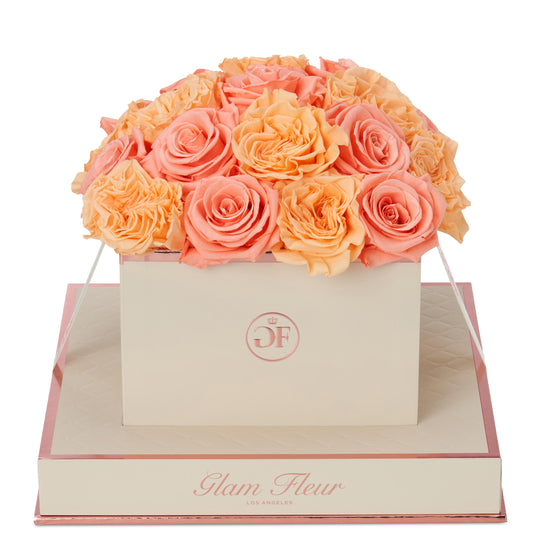 Montagé Square Van Gogh Peach and Coral Peach