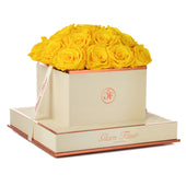 Montagé Square Yellow Preserved Roses
