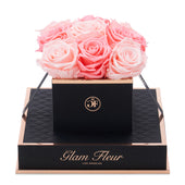 Noir Chic Baby Pink and Light Pink Preserved Roses