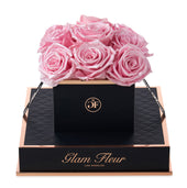 Noir Chic Glow Pink Preserved Roses