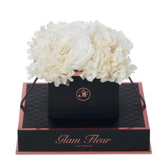 Noir Chic White Fusion Preserved Flowers