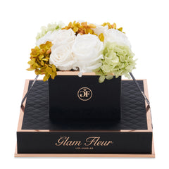 Noir Chic White Oregano Fusion Preserved Flowers