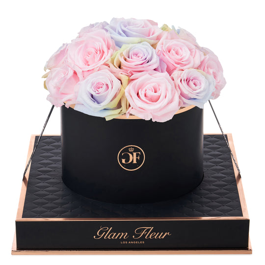 Noir Round Candy Rainbow and Baby Pink