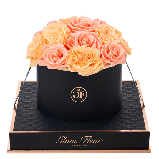 Noir Round Van Gogh Peach and Coral Peach