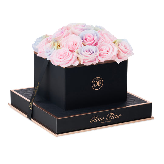 Noir Square Candy Rainbow and Baby Pink