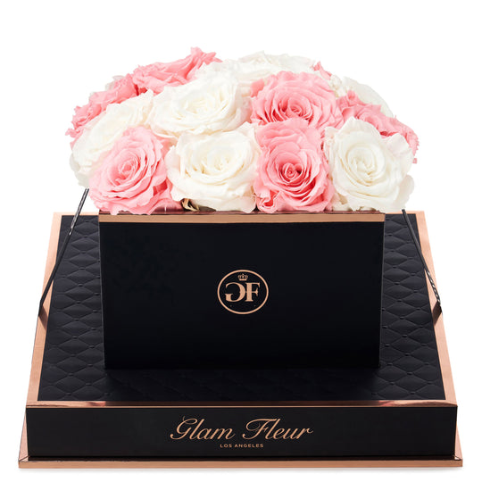 Noir Square Ivory and Light Pink