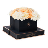 Noir Square Peach Creme Fusion Preserved Flowers