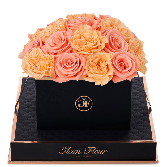 Noir Square Van Gogh Peach and Coral Peach