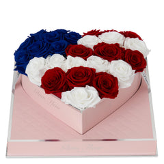 Rosé Heart Flag Preserved Roses