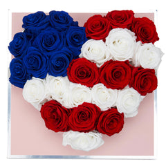 Rosé Heart Flag Preserved Roses