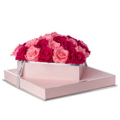 Rosé Heart Fuchsia and Light Pink Preserved Roses