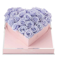 Rosé Heart Glow Lavender Preserved Roses
