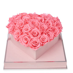 Rosé Heart Light Pink Preserved Roses