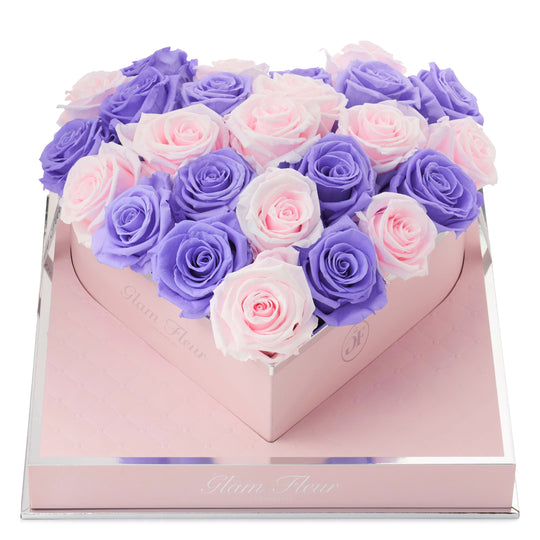 Rosé Heart Violet and Baby Pink